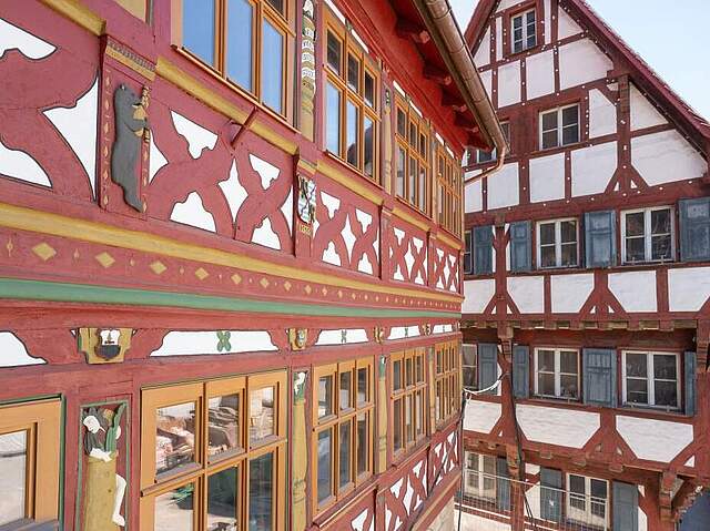 Sanierte Fassade des Rathauses in Forchheim