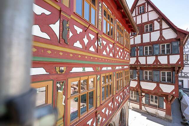 Sanierte Fassade des Rathauses in Forchheim