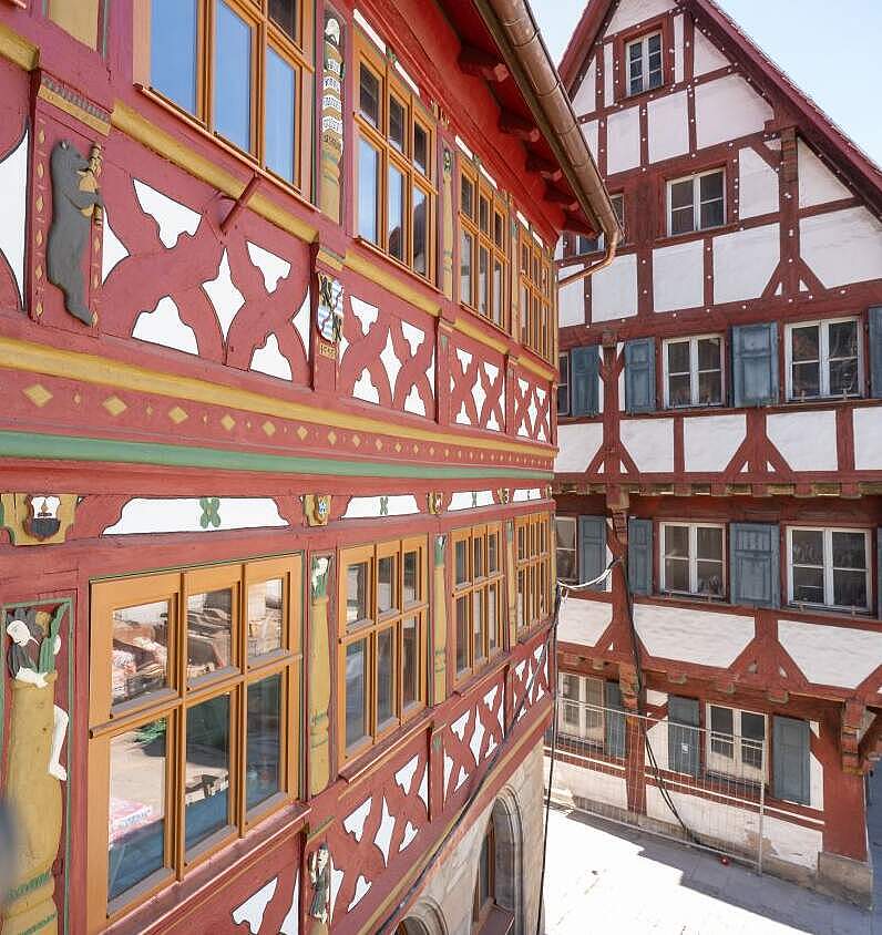 Sanierte Fassade des Rathauses in Forchheim