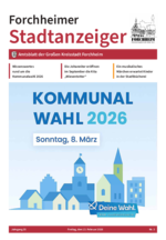 Amtsblatt Forchheimer Stadtanzeiger Ausgabe Nr. 3 2026