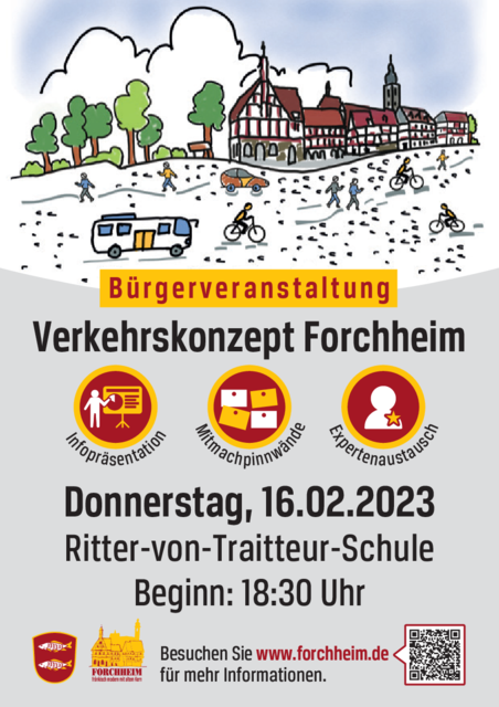 Plakat Terminankündigung Verkehrskonzept Forchheim