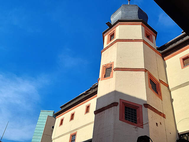 Detailaufnahme der Kaiserpfalz in Forchheim