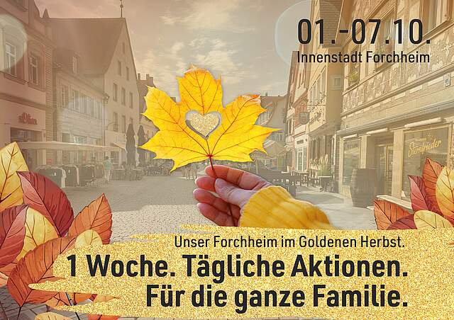 Plakat "Aktionswoche Goldener Herbst" in Forchheim.