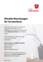 Flyer - Rituelle Waschungen für Verstorbene