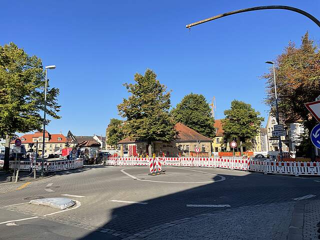 Kreisverkehr Baustelle Paradeplatz