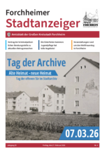 Amtsblatt Forchheimer Stadtanzeiger Ausgabe Nr. 4 2026