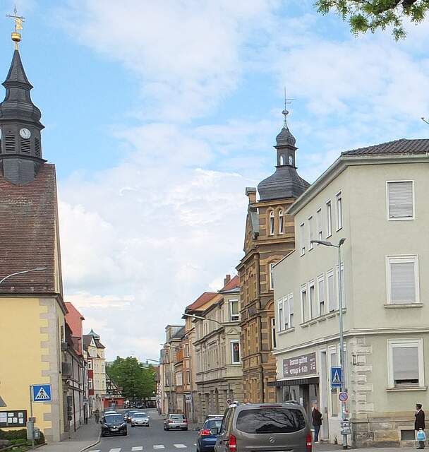 Bild der Klosterstraße in Forchheim Fahrtrichtung Paradeplatz