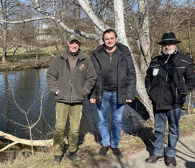 Biberberater am Altwasser der Regnitz