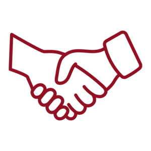 Icon, das zwei sich schüttelnde Hände zeigt